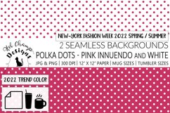 Seamless pattern polka dots pink innuendo white minimalist art scrapbooking sublimation mugs tumblers