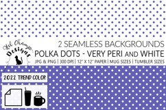 Seamless pattern polka dots purple very peri white minimalist art scrapbooking sublimation mugs tumblers