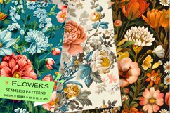 Seamless Pattern Vintage Spring Garden, Spring Digital Paper