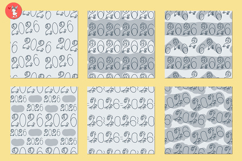 Seamless pattern with decorative font. Horses Product Image 2