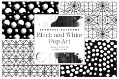 Black and White Pop Art Seamless Patterns Product Image 1