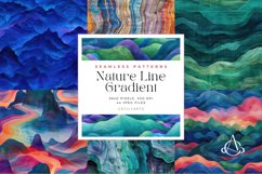 Nature Line Gradient Seamless Patterns Bundle Product Image 1