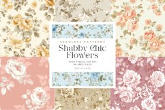 Shabby Chic Flowers Seamless Patterns Bundle Product Image 1