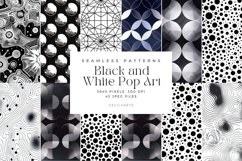 Black and White Pop Art Seamless Patterns Bundle Product Image 4