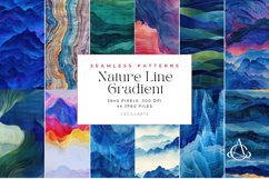 Nature Line Gradient Seamless Patterns Bundle Product Image 4