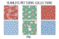 Seamless Patterns Christmas Cute forest animals