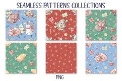 Seamless Patterns Christmas Cute forest animals