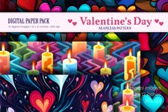 Seamless patterns for Valentine's Day. Digital paper. Product Image 2