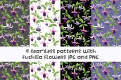 seamless patterns fuchsia flowers