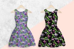 seamless patterns fuchsia flowers