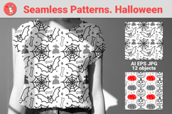 Seamless Patterns. Halloween Product Image 1