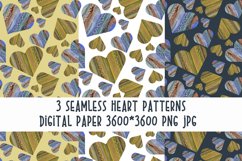 seamless patterns hearts watercolor