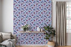 Seamless patterns hearts watercolor