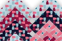 Seamless Patterns Made of Hearts Digital Paper Set of 12 PNG