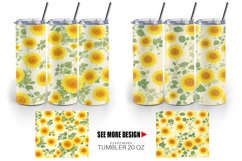 Patterns Marigold Flower Tumbler Sublimation Wrap Product Image 3