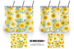 Patterns Marigold Flower Tumbler Sublimation Wrap Product Image 6