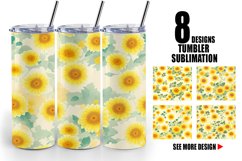Patterns Marigold Flower Tumbler Sublimation Wrap Product Image 1