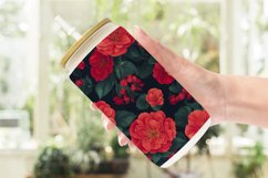 Glass Can Wraps Patterns Red Floral Product Image 2