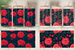 Glass Can Wraps Patterns Red Floral Product Image 3