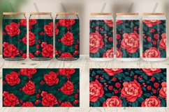 Glass Can Wraps Patterns Red Floral Product Image 4