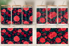 Glass Can Wraps Patterns Red Floral Product Image 5