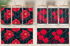 Glass Can Wraps Patterns Red Floral Product Image 6