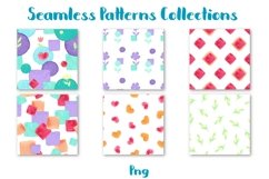 Seamless Patterns Watercolor elements 