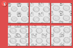 Seamless patterns with cats. Monochrome Product Image 2
