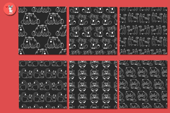 Seamless patterns with cats. Monochrome Product Image 3