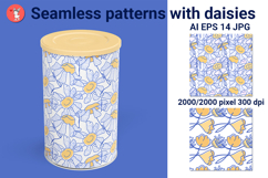 Seamless patterns with daisies Product Image 1