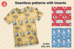 Seamless patterns with insects Product Image 1