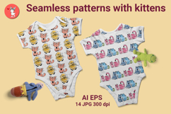 Seamless patterns with kittens Product Image 1