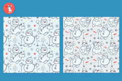 Seamless patterns with snowmen Product Image 3