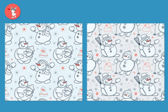 Seamless patterns with snowmen Product Image 4