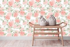 Watercolor floral seamless patterns with roses Product Image 3