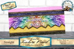 This is a Beautiful full wrap design for your 12oz Sublimation straight wine tumbler. It features a teachers pencil design and a rainbow power wash background.