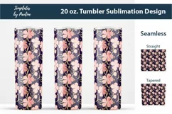 Seamless Pink 4-leaf Clover Sublimation Wrap for 20 oz Skinny Tumbler