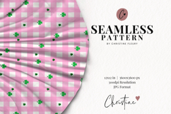 Seamless Pink St Patricks Shamrock Digital Paper Product Image 2