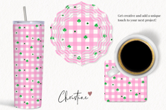 Seamless Pink St Patricks Shamrock Digital Paper Product Image 3