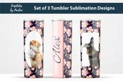 Seamless Pink Leaf Sublimation Wraps for 20 oz Skinny Tumbler