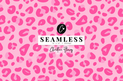 Seamless Pink Leopard Print Digital Paper Product Image 1