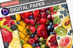 Seamless Preppy Fruit Digital Paper Product Image 1