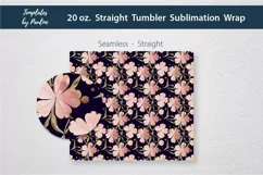 Seamless red Clover Sublimation Wrap for straight 20 oz Skinny Tumbler