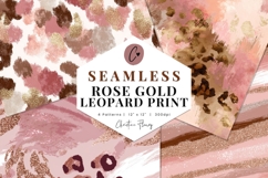 Seamless Rose Gold Leopard Print Digital Paper Product Image 1