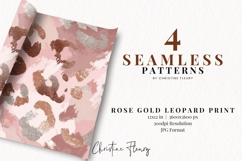 Seamless Rose Gold Leopard Print Digital Paper Product Image 2