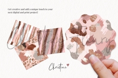 Seamless Rose Gold Leopard Print Digital Paper Product Image 3