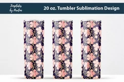 Seamless salmon Clover Sublimation Design for 20 oz Skinny Tumbler