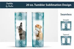 Seamless Snowflake Sublimation Photo Tumbler Wrap for 20 oz skinny tumbler