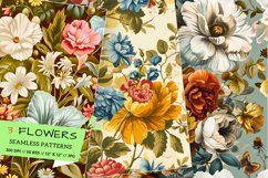 Seamless Spring Vintage Retro Floral Pattern, Spring Pattern