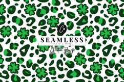 Seamless St Patricks Leopard Print Digital Paper Product Image 1
